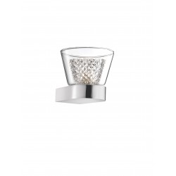 Wall Lamp Chrome Aluminium & Clear Glass G9 1x33W D:12,6 H:10, 