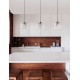 Pendant Light Chrome Aluminium & Clear Glass G9 3x33W L:65 H: 