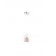 Pentant Light Chrome Aluminium Clear Glass & Rose Gold Frame G9 