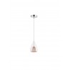 Pentant Light Chrome Aluminium Clear Glass & Rose Gold Frame G9 