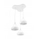 Pendant Light Matt White Aluminium & Crystal LED 36 Watt 2160Lm 