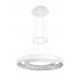 Pendant Matt White Aluminium & Crystal LED 60 Watt 3600Lm 3000 
