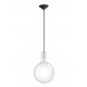 Pendant Light White Glass E27 1x40W D:25 H:190cm 