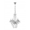 Chandelier Chrome Aluminium Glass & K9 Crystal E14 5x40W D:58 H