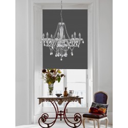Chandelier Chrome Aluminium Glass & K9 Crystal E14 8x40W D:78 H 
