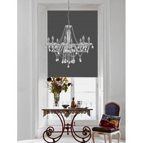 Chandelier Chrome Aluminium Glass & K9 Crystal E14 8x40W D:78 H 