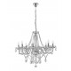 Chandelier Chrome Aluminium Glass & K9 Crystal E14 8x40W D:78 H 