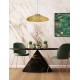 Pendant Light Aluminium Gold Foil LED 30W 3000K L:46 H:120cm 