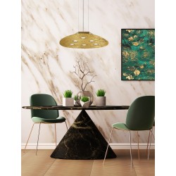 Pendant Light Aluminium Gold Foil LED 30W 3000K L:46 H:120cm 