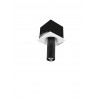 Spot Tube Black Metal & Gypsum Downlight Adjustable GU10 1x50W L 