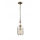 Pendant Light Clear Handmade Glass & Brass Bronze Metal E27 1x40 