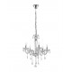 Chandelier Chrome Aluminium Glass & K9 Crystal E14 5x40W D:58 
