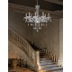Chandelier Chrome Aluminium Glass & K9 Crystal E14 8x40W D:70 