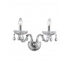 Wall Lamp Chrome Aluminium Glass & K9 Crystal E14 2x40W D:23-47