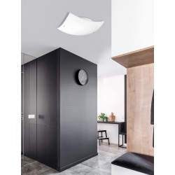 Ceiling Light Satinated White Glass Chrome Metal E27 3x60W L:50 