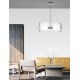 Pendant Light Chrome Aluminium & Clear Glass E27 5x60W D:50 H