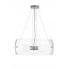 Pendant Light Chrome Aluminium & Clear Glass E27 5x60W D:50 H 