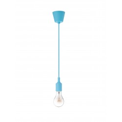 Pendant Light Sky Blue Silicon E27 1x60W D:4,5 H:100cm 