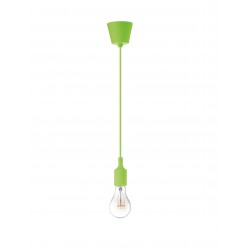 Pendant Light Green Silicon E27 1x60W D:4,5 H:100cm 