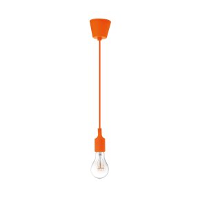 Pendant Light Orange Silicon E27 1x60W D:4,5 H:100cm 