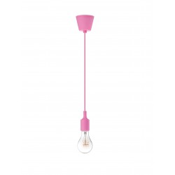 Pendant Light Pink Silicon E27 1x60W D:4,5 H:100cm 