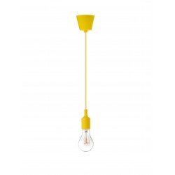 Pendant Light Yellow Silicon E27 1x60W D:4,5 H:100cm 