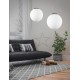 Pendant Light Opal Glass & Chrome Metal E27 1x60W D:30 H:130c 