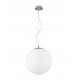Pendant Light Opal Glass & Chrome Metal E27 1x60W D:30 H:130c 