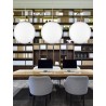 Pendant Light Opal Glass & Chrome Metal E27 1x60W D:50 H:130c