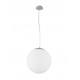 Pendant Light Opal Glass & Chrome Metal E27 1x60W D:50 H:130c 