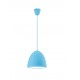Pendant Light Sky Blue Silicon E27 1x60W D:22 H:120cm 