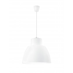 Pendant Light White Silicon E27 1x60W D:40 H:130cm 