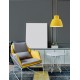 Pendant Light Yellow Silicon E27 1x60W D:40 H:130cm 