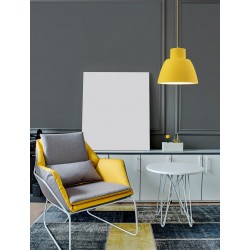 Pendant Light Yellow Silicon E27 1x60W D:40 H:130cm 