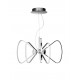 Pendant Light Chrome Aluminium & Acrylic LED 80W 3000K D:72 H:1 