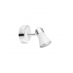Spot White Aluminium & Chrome Bulb Excluded GU10 1x50W D:8 H:11c 