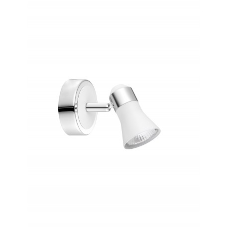 Spot White Aluminium & Chrome Bulb Excluded GU10 1x50W D:8 H:11c 