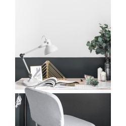 Table Lamp White Metal E14 1x40W D:34 H:50cm 