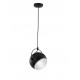 Pendant Light Out.Black Metal-In.Aluminium E27 1x40W D:18 H:2 
