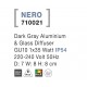 Dark Gray Aluminium Glass Diffuser LED GU10 1x7 Watt 220-240 Volt IP54 Bulb Excluded Light Down D: 7 W: 8 H: 8 cm 