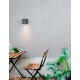 Dark Gray Aluminium Glass Diffuser LED GU10 1x7 Watt 220-240 Volt IP54 Bulb Excluded Light Down L: 6.7 W: 8 H: 8 cm 