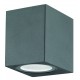 Dark Gray Aluminium Glass Diffuser LED GU10 1x7 Watt 220-240 Volt IP54 Bulb Excluded Light Down L: 6.7 W: 8 H: 8 cm 