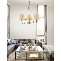 Pendant Light Antique Bronze Metal Sand Shade E14 3x40 Watt D: 