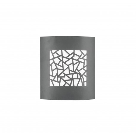 Dark Gray Aluminium White Acrylic Diffuser LED E27 1x12 Watt 220-240 Volt Bulb Excluded IP44 L: 23 W: 9.5 H: 26.4 cm 