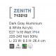 Dark Gray Aluminium White Acrylic Diffuser LED E27 1x12 Watt 220-240 Volt Bulb Excluded IP44 L: 23 W: 9.5 H: 26.4 cm 