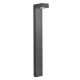 Dark Gray Aluminium Acrylic Diffuser LED 5 Watt 522Lm 3000K 110-265 Volt 50Hz Beam Angle 120o IP54 L: 9 W: 15 H: 80 cm 