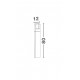 Dark Gray Aluminium Acrylic Diffuser LED 5 Watt 490Lm 3000K 110-265 Volt 50Hz Beam Angle 38o IP54 L: 12 W: 5 H: 80 cm 