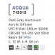 Dark Gray Aluminium Acrylic Diffuser LED 5 Watt 490Lm 3000K 110-265 Volt 50Hz Beam Angle 38o IP54 L: 12 W: 5 H: 80 cm 