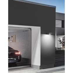 Dark Gray Aluminium Acrylic Diffuser LED 5 Watt 522Lm 3000K 110-265 Volt 50Hz Beam Angle 120o IP54 L: 9 W: 15 H: 4.5 cm 