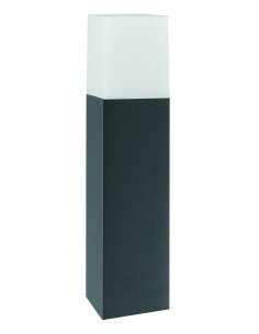 Dark Gray Aluminium White Acrylic LED E27 1x12 Watt 220-240 Volt IP54 Bulb Excluded L: 7.6 W: 7.6 H: 25 cm 2